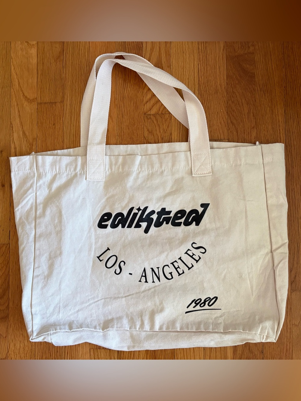 EDIKTED Los Angeles 1980 Canvas Tote Bag 16”H x 22”W